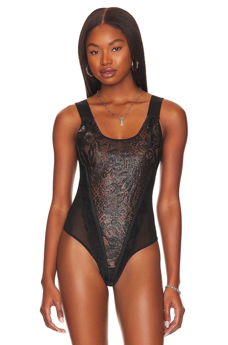 Intimately Free People Off Beat Bodysuit Floral Lace Sheer Party Cocktail S